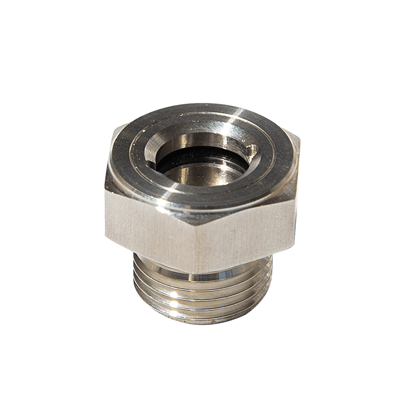 Edelstahlöl -Ölstandglas