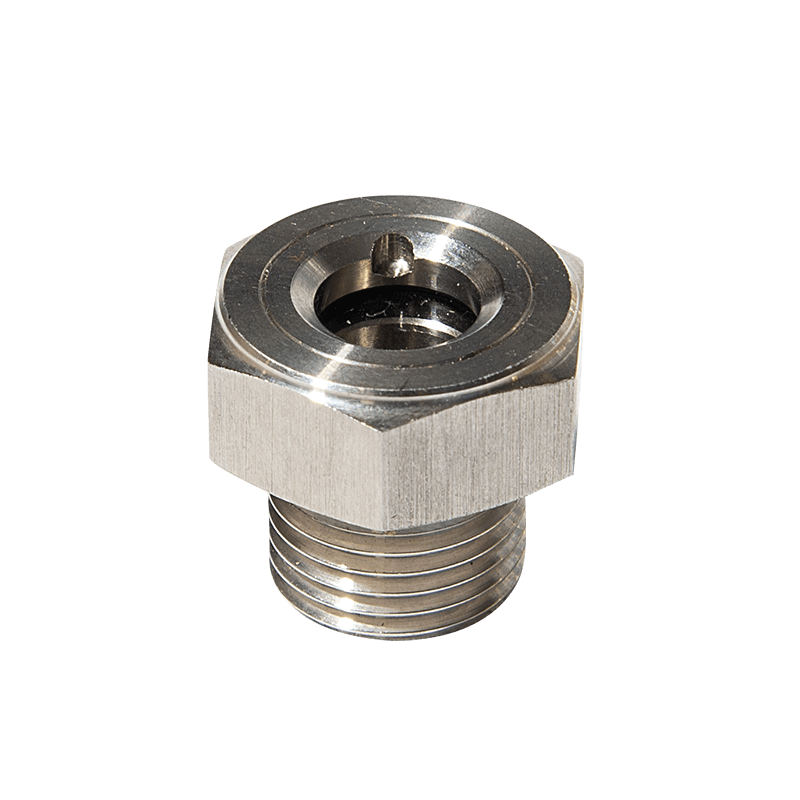 Edelstahlöl -Ölstandglas